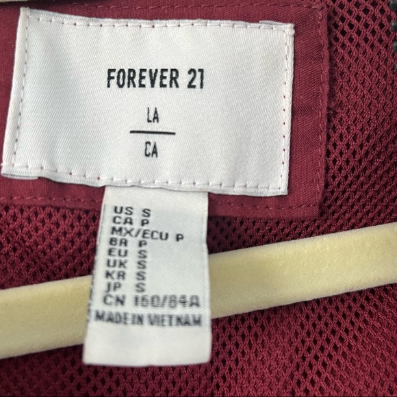 Burgundy Zipper Jacket - Picture 4 of 6